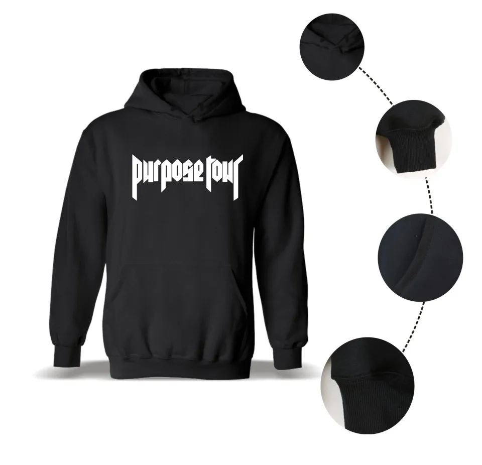 2017 Fashion PURPOSE TOUR Hooded Hoodies JUSTIN BIEBER Hoodies and Sweatshirts super star clothing Plus Size 4XL
