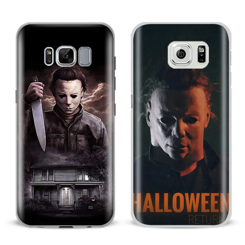 

Michael Myers Halloween For Samsung Galaxy S4 S5 S6 S7 Edge S8 Plus Note 8 3 4 5 A5 A710 J5 J7 2017 Mobile Phone Case Cover bag
