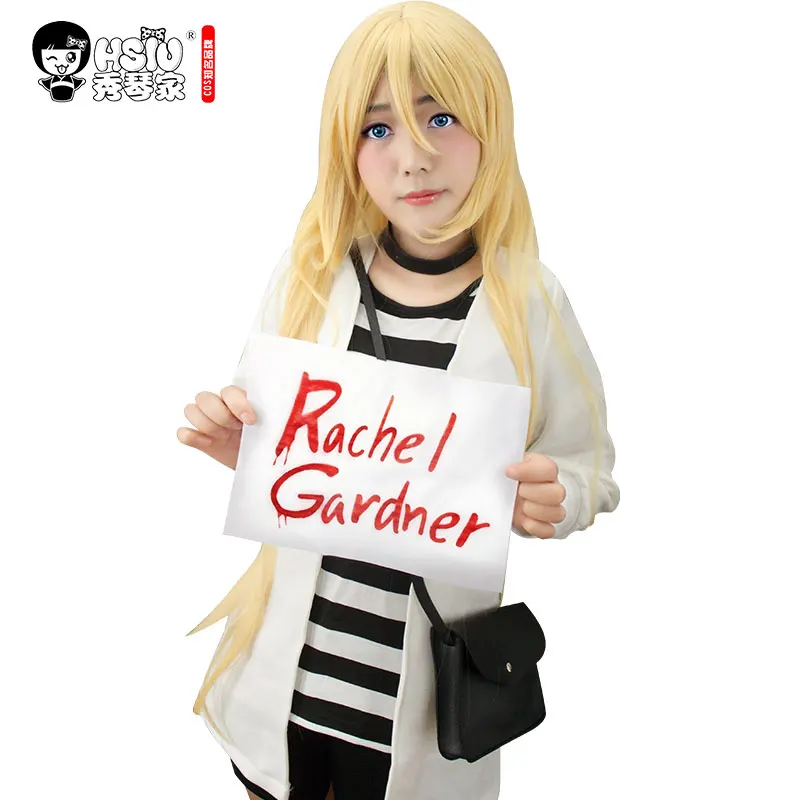 

HSIU NEW High quality Angels of Death Cosplay Rachel Gardner Costume Play Wigs Ray backpack shoes Hallowee Cosplay Costume Full