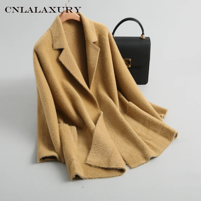 

2019 autumn and winter new fashion soft cardigan sweater jacket long sleeve warm women loose knitted coat