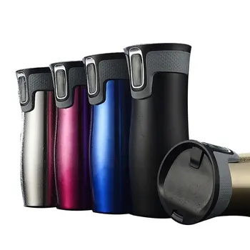 

450ml 16oz AUTOSEAL Vacuum Insulated Stainless Steel Travel Mugs Water Flask Thermal Tea Bottle Auto Cups, Factory Directer Sale