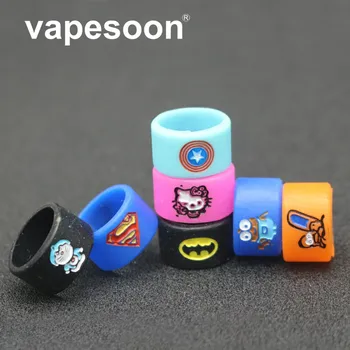

5pcs Vape Band Ring Silicone Rubber Protection Decorative Ring Fit for Mechanical Mod RBA RDA Tank With Size 16.5*10mm