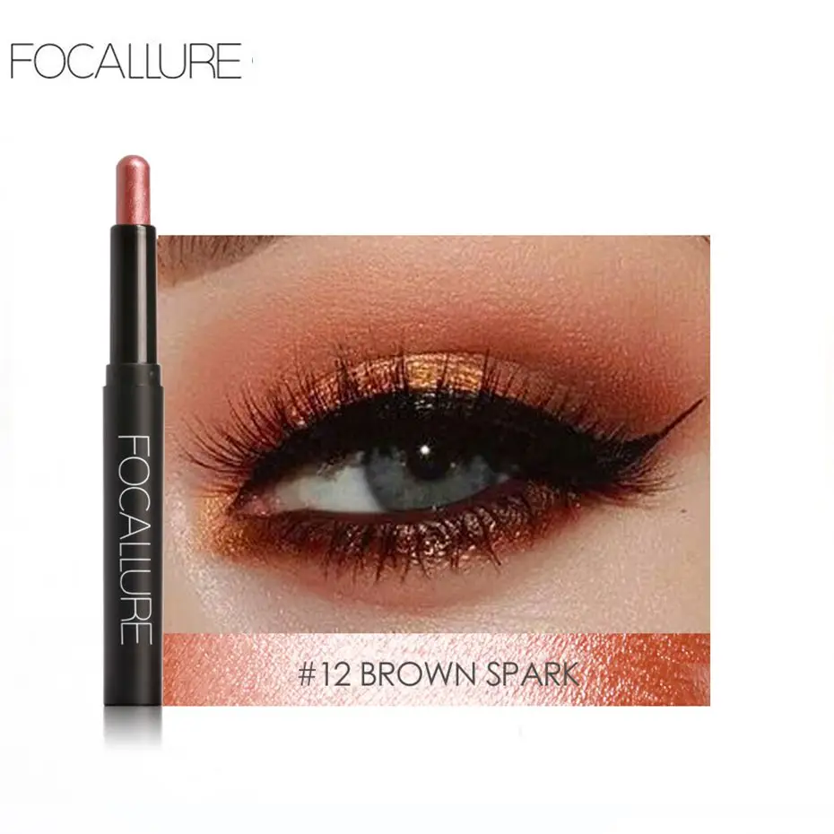 

Focallure Metallic Eye Shadow Pen Natural Long Lasting 12 Colors Eyeshadow Pencil 1pc Makeup Tools Eyeshadow Pen Shadow Stick