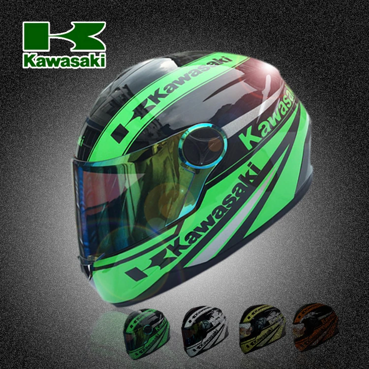 Kawasaki moto casco run casco integrale X inverno 12 uomini e donne|kawasaki  motorcycle helmet|full face helmetface helmet - AliExpress