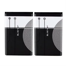 2 Unids de Reemplazo A Estrenar 1020 mah Bl-5c Para Nokia 1112 1208 1600 1100 1101 Batería