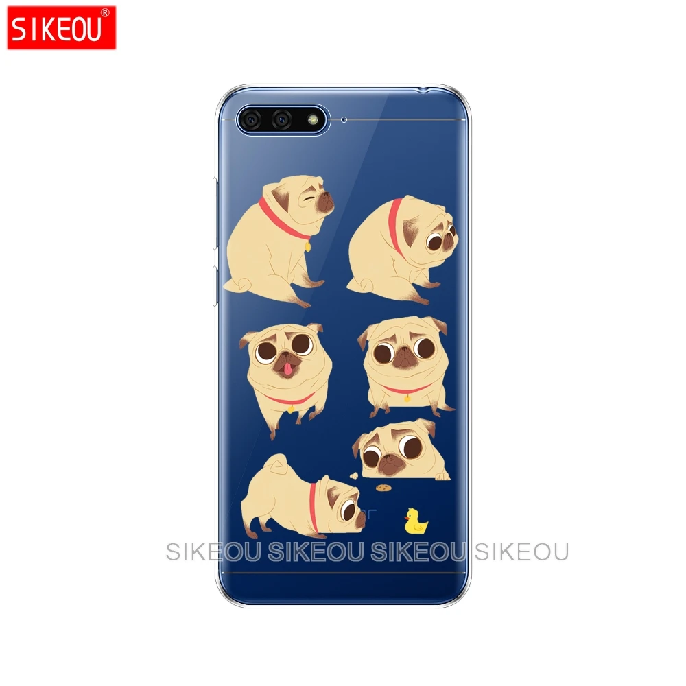 Силиконовый чехол для телефона Huawei Honor 7A PRO 7C Y5 Y6 Y7 Y9 2017 2018 Prime защитный с мультяшным