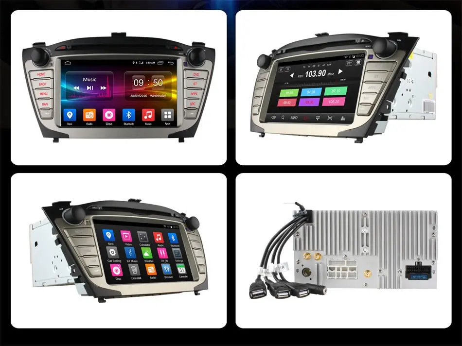 Cheap Quad core Android 6.0 Quad Core 2GB RAM 4G LTE WIFI Car DVD Player for Hyundai IX35 Tucson 2009-2014 Radio GPS Navigation BT 12