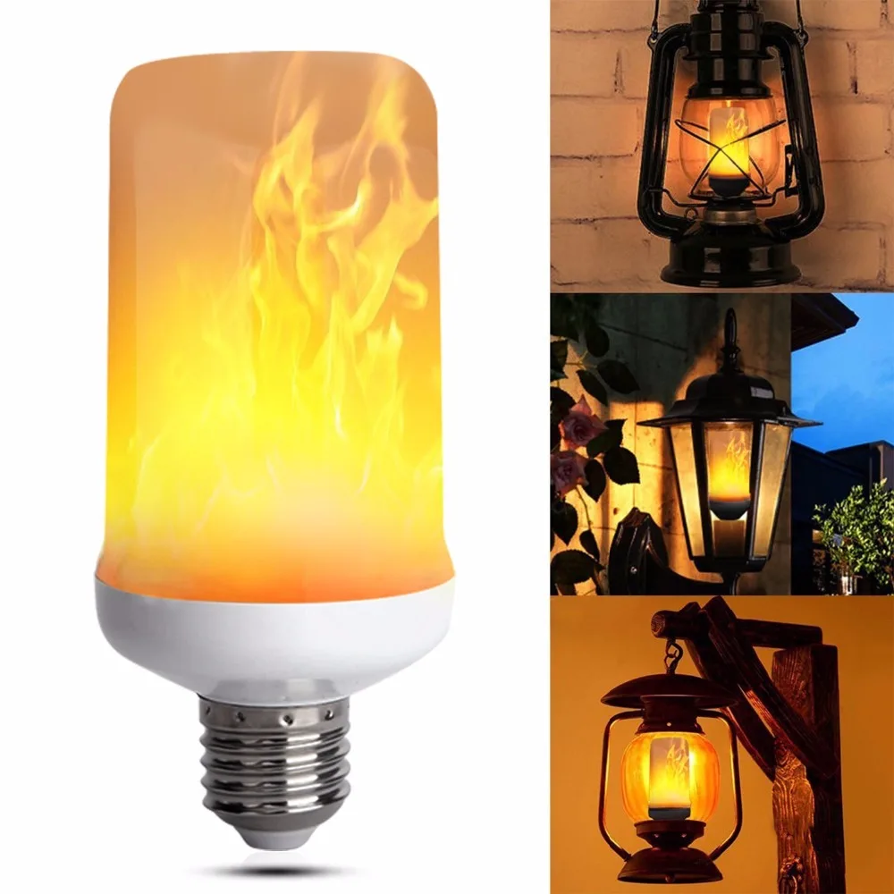 

BB SPEAKER Led Flame Effect Fire Light Bulbs AC85V-265V E27 E26 Simulation flickering decorative lights led flame light fire