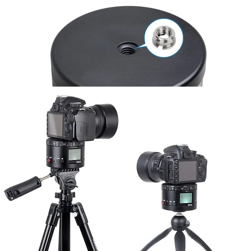 

DOITOP MA2 Custom Screen Electric Panorama Tripod Head 360 Degree Level Rotating Time For Smartphone Gopro Pocket DSLR Camera 02