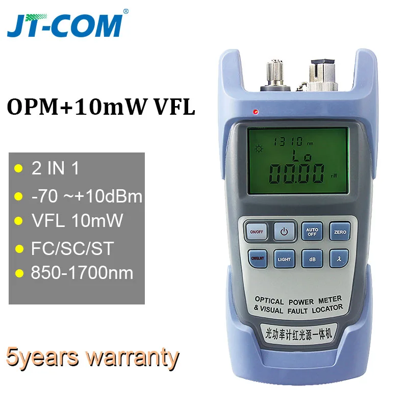 

Portable Fiber Optical Power Meter 10mW Visual Fault Locator FTTH Tool Kit 10KM Cable Tester Pen with VFL Red Light Laser Source