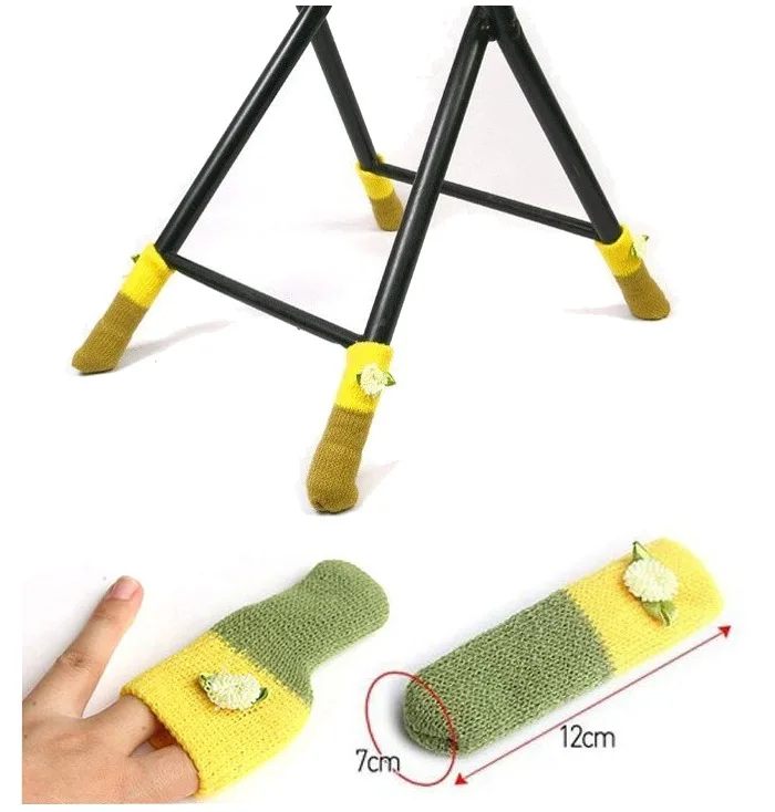 1 компл./4 шт. дома цветочные вязать стул стол мебель ног Обложка пол протектор