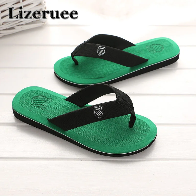 

Lizeruee New Arrival Summer Men Flip Flops High Quality Beach Sandals Non-slide Male Slippers Zapatos Hombre Casual Shoes S321