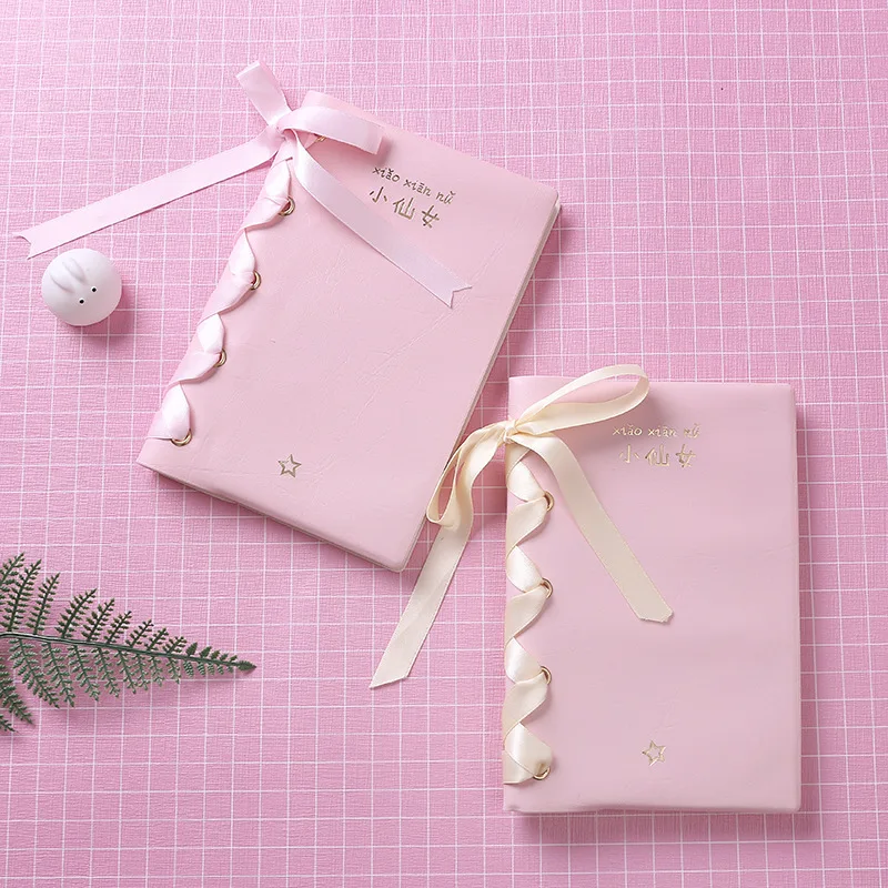 

JUGAL Cute pink PU Notebook Blank Inner paper A5 Sketchbook Graffiti Notebook Travelers Office shcool Gift Supplies
