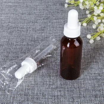 

12pcsx50ML plastic dropper glass essential oils empty cosmetics bottles with wholesale