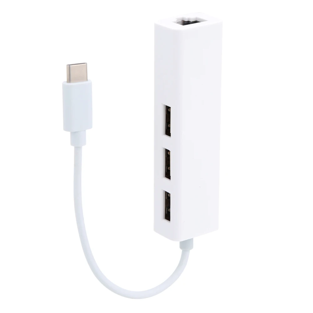Usb 3.1 نوع c إلى 3 ميناء usb 2.0 hub rj45 مزامنة بيانات منفذ إيثرنت شبكة lan محول للماك بوك 12 \