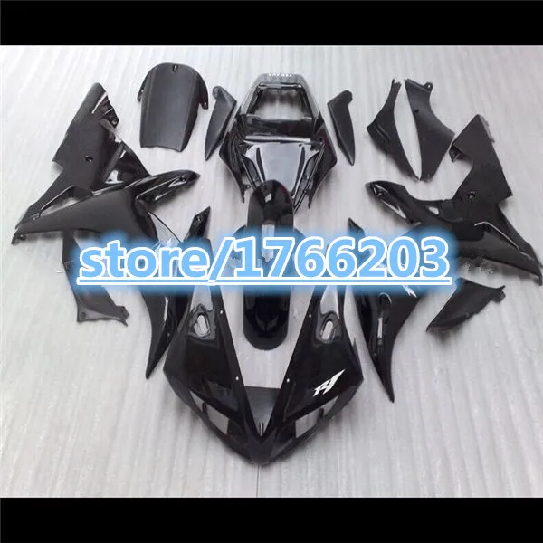 Черный для YZF-R1 02-03 YZF R1 2002-2003 YZFR1 YZF 1000 YZF1000 YZF-1000 02 03 2002 2003 полный комплект обтекателя ning