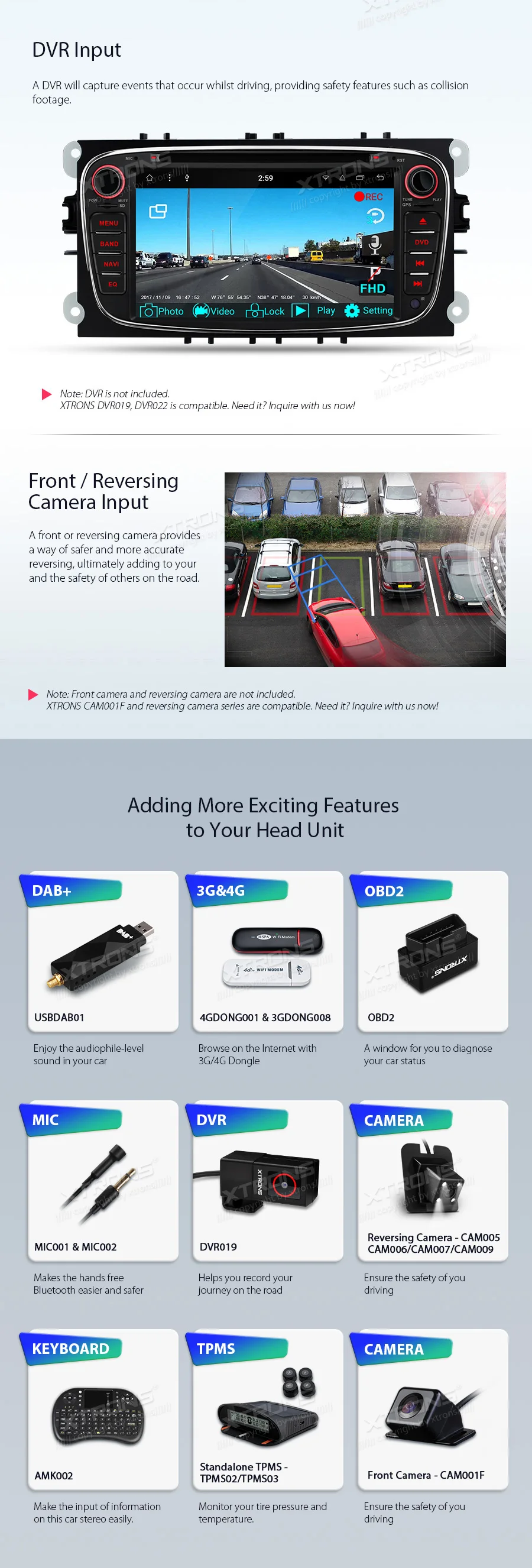 Best XTRONS 7" Android 8.1 Octa Core Car DVD Player Radio GPS USB Stereo OBD for Ford Focus II Mondeo S-Max C-Max Galaxy II Kuga 2011 18