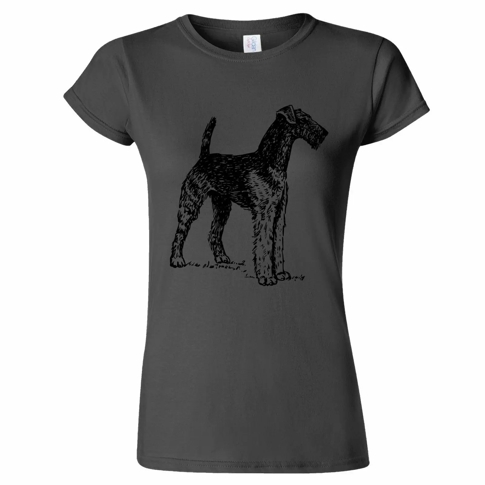 AIREDALE TERRIER DOG SKETCH WOMENS T SHIRT PET CANINE PRESENT ART ANIMAL New Shirts Funny Tops Tee Unisex | Мужская одежда