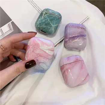 

Luxury Abstract Mable Texture Case For Apple Airpods Pro Cover Cute Bluetooth Earphone Hard Cases For Airpod 2/1 Headphone Box