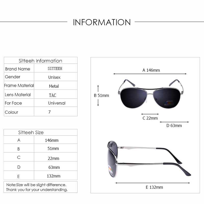 Sitteeh солнцезащитные очки классический ретро металлический каркас polarized Pilot вождения очки ночного видения солнечные очки для мужчин и