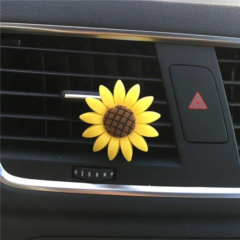Солнцезащитный цветок освежитель воздуха в автомобиль клип воздуха кондиционер воздуха выход ароматерапия кондиционер украшения
