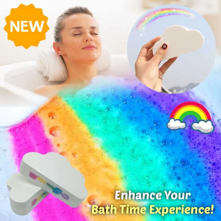 

Rainbow Cloud Bath Bomb Salt Exfoliating Moisturizing Bubble Bath Bomb Ball Charcoal Soap Rainbow Cloud Salts Bath Ball