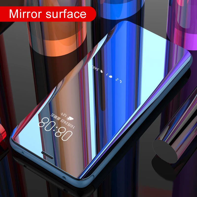 

Luxury Smart Mirror Flip Phone Case For Samsung Galaxy A9 pro star 2018 cases for Samsun galax A9pro A92018 Glossy plain cover