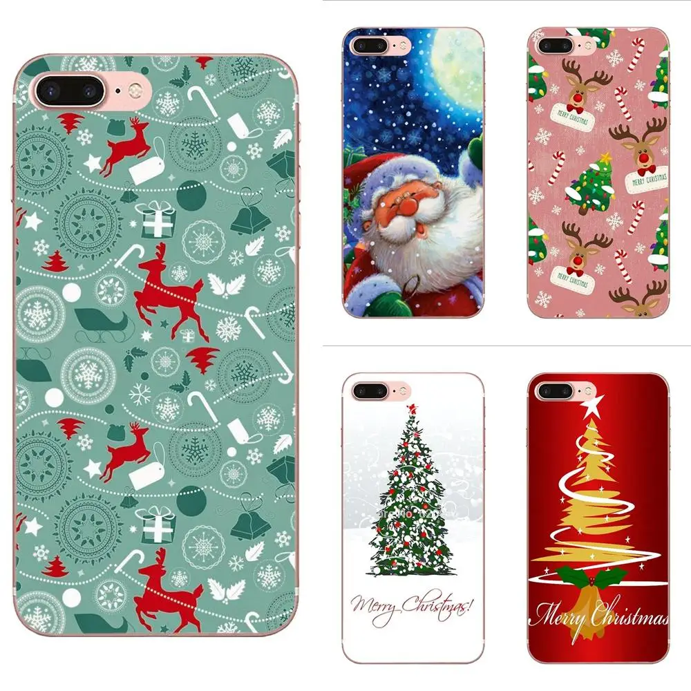 Мягкий с рисунками из ТПУ для Galaxy J1 J2 J3 J330 J4 J5 J6 J7 J730 J8 2015 2016 2017 2018 mini Pro Merry Christmas Tree Deco