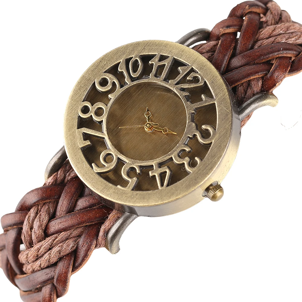 National Retro Knitted Band Desgin Female Wrist Watch Gift Vine Hollow Dial Quartz Women Watches relogio feminino (18)
