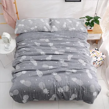 

100% Cotton Summer Quilt Baby Bedding Blanket 150*200 cm 4 Layers Muslin adult sofa Gauze throw blanket sleeping blanket