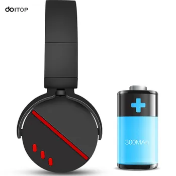 

DOITOP 300Mah Wireless Bluetooth Headset Stereo Music Headphone Folding Handfree Earphone with Microphone Bass For Mobile Phone
