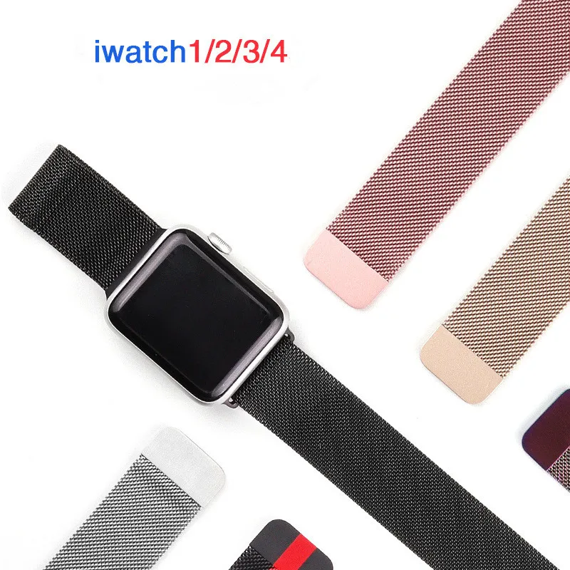 Ремешок для Apple Watch Milanese Loop band iwatch series 4 3 2 1 браслет 40 мм 44 iphone ремень 38 42