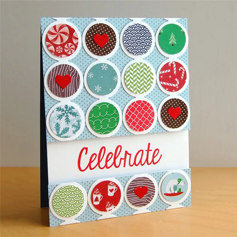 

Naifumodo Connected Circles Metal Cutting Dies for Scrapbooking DIY Paper Cards Album Decorative Embossing Craft Die Cuts New