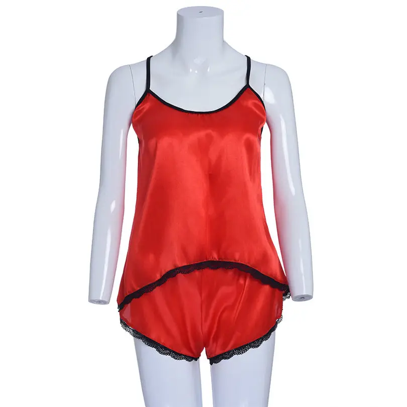 New Women's Satin Sleepwear Women Elegant Ladies Passion Casual Daily Nightwear Sexy Lingerie Babydoll G-string Dress #4F10 (7)