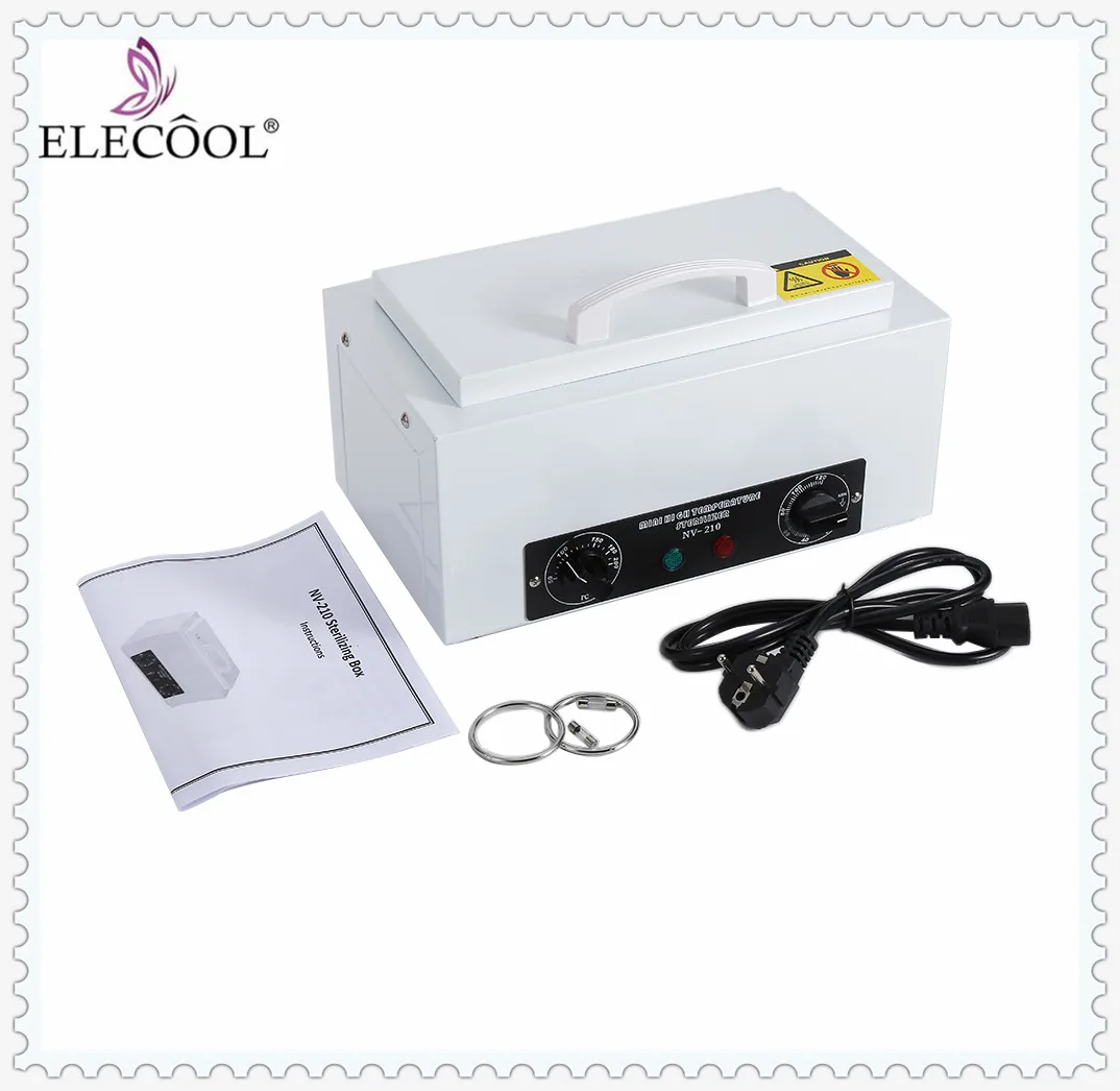 

ELECOOL Nail Tools Autoclave Dental Hot Disinfection Stainless Equipment 220V High Temperature UV Sterilizer Free Ship HWC