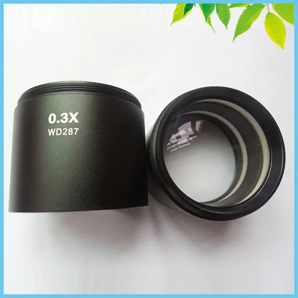 2 PCS Stereo Microscope 0.3X Auxiliary Objective Lens Barlow Lens with 1-7/8 2 PCS Stereo Microscope 0.3X Auxiliary Objective Lens Barlow Lens with 1-7/8