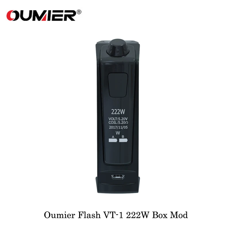 Электронная сигарета Oumier Flash вейп испаритель 222 Вт с двумя аккумуляторами 18650