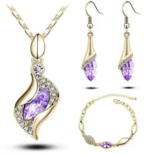 Gifts Sales MODA Elegant Luxury Design New Fashion Gold Filled Colorful Austrian Crystal Drop font b