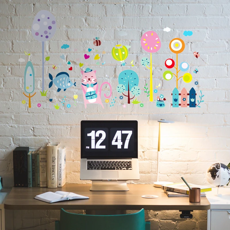 Home Decor Cartoon Car Creative wall stickers Home Decor Wedding Decoration maison Self-adhesive Removable wall stickers rooms (8)