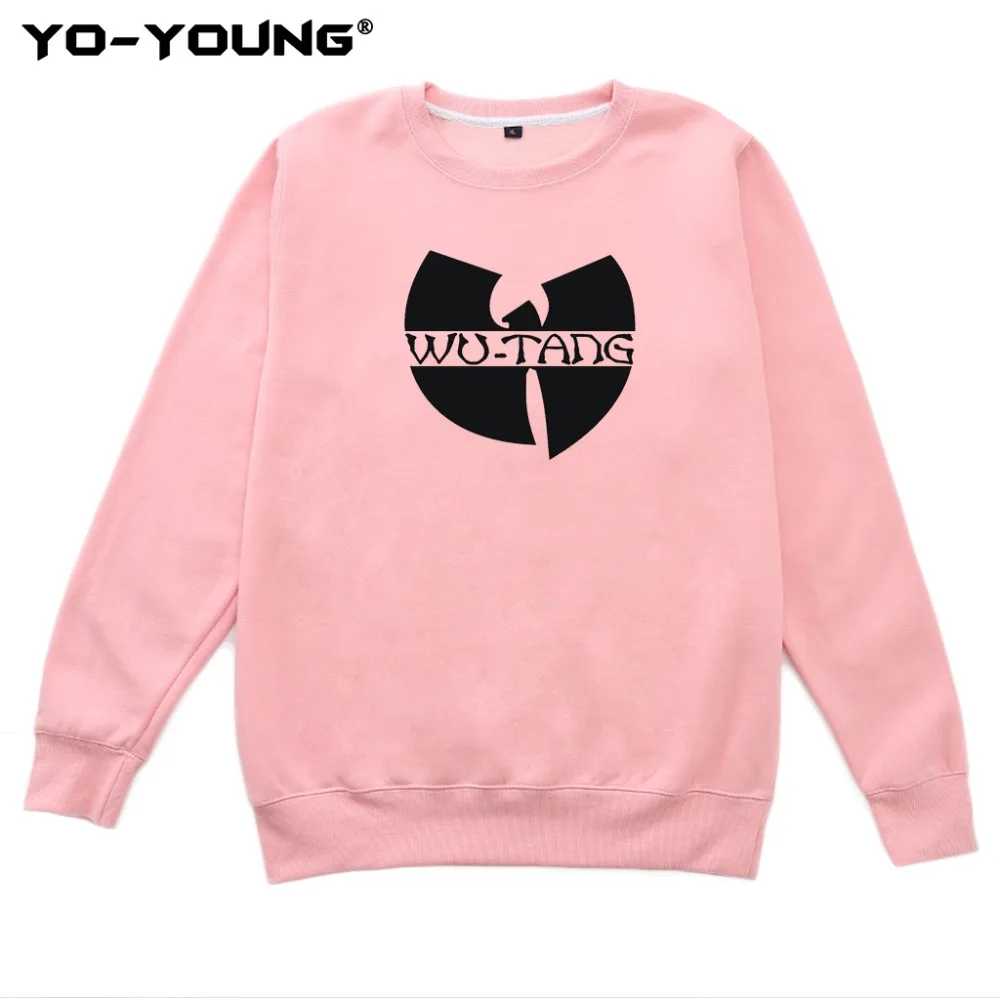 Yo-Young Steetwear Толстовка флисовый свитшот с логотипом Wutang Clan, повседневные уличные толстовки унисекс