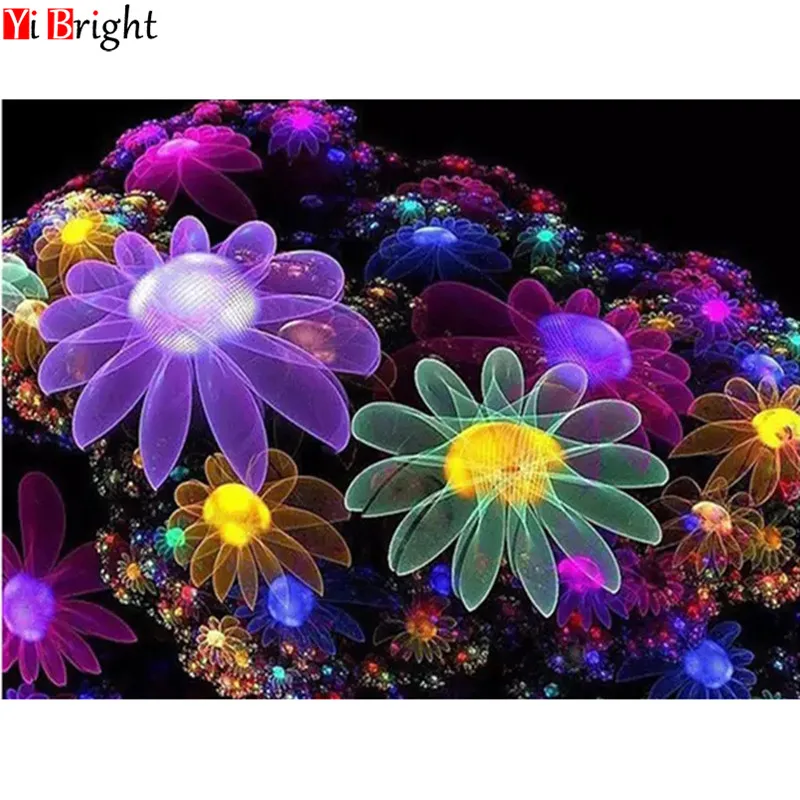 Diamond Painting embroidery 5d Diy full square&ampround Transparent flower - diamond mosaic daimond painting drill LWR | Дом и сад