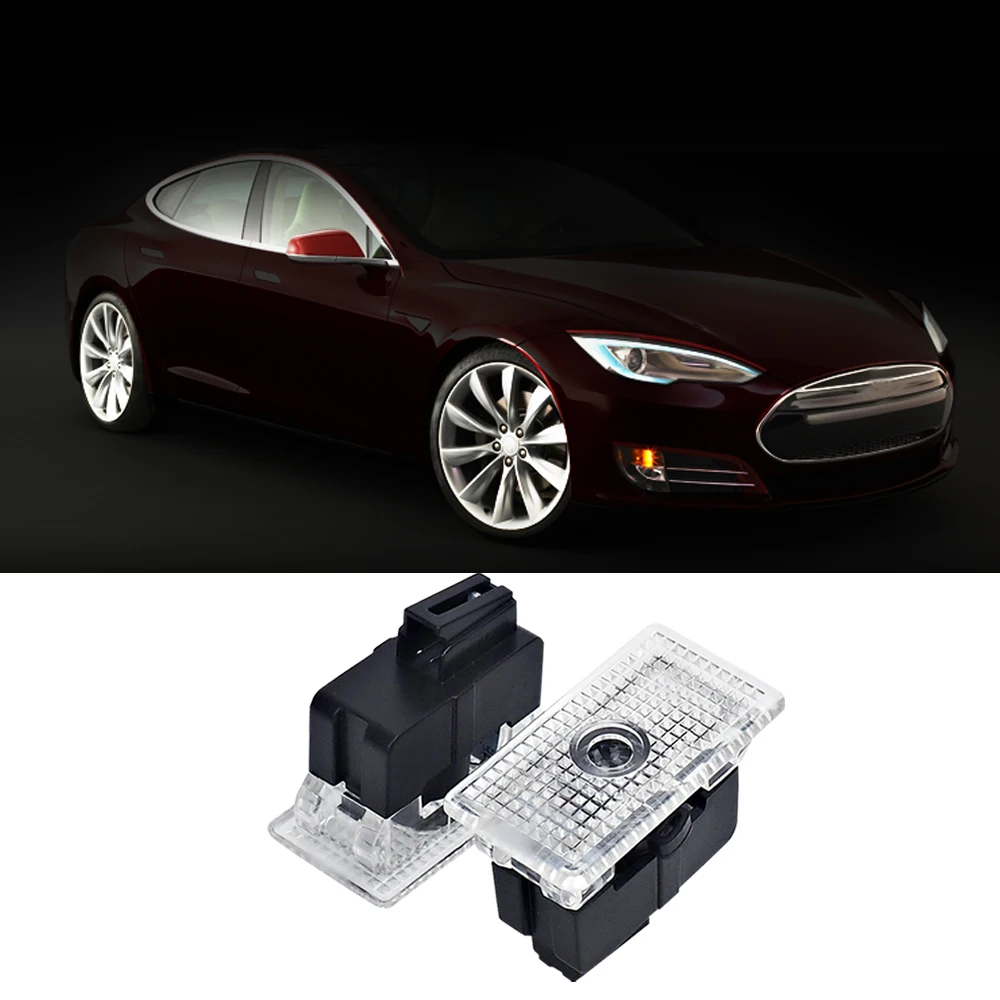 

2pcs/lot Welcome Logo Projector Light for Tesla Model 3 MODEL S MODEL X LED Courtesy Light Interior Car Lighting Accessories