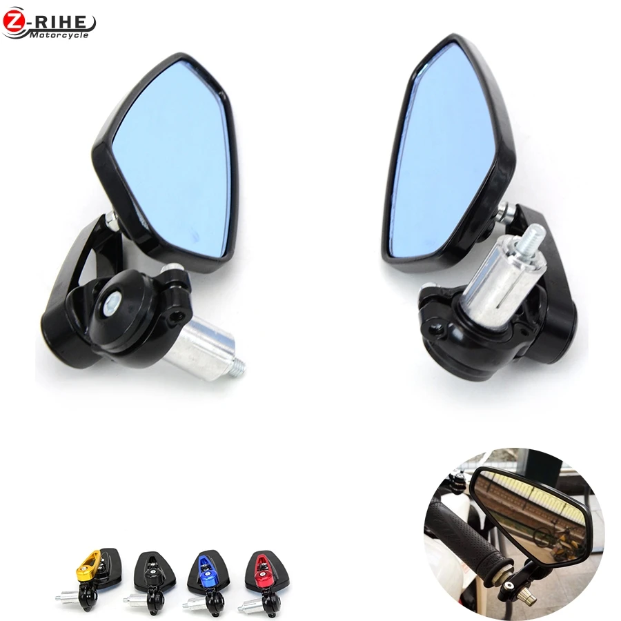 7 8 22mm handle bar Universal Pair Motorcycle Rearview Mirror Handle bar End Side Mirrors For