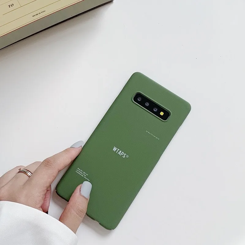 Meachy простой чехол для телефона с надписью зеленого маття Samsung Galaxy S10 Plus S9 S8 Note 9 8