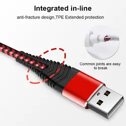 Тип C usb кабель системы освещения кабель Быстрая зарядка кабель iPhone зарядное устройство Шнур Usb кабель для передачи данных нейлоновый