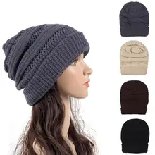 120 шт/партия женская новая модная зимняя теплая вязаная Лыжная шапочка в полоску