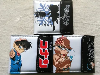 

Anime Detective Conan PU short wallet w/button&colorful printing w/Conan Edogawa