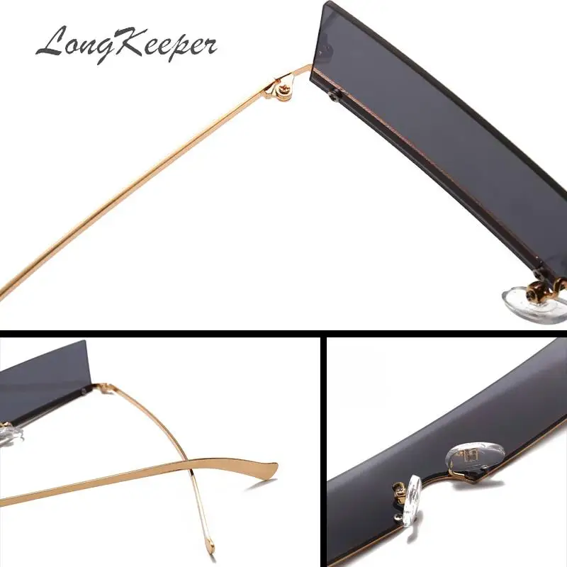 LongKeeper цельные солнцезащитные очки женские без оправы красные синие