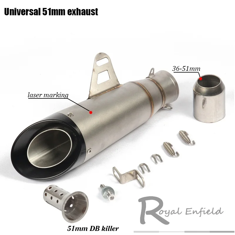 60 мм 51 мм Универсальный Мотоцикл выхлопная труба Модифицированная углеродное волокно GP глушитель гонки для R6 S1000RR CBR500 ZX-6R Z900 GSXR600 R1 - Цвет: 5
