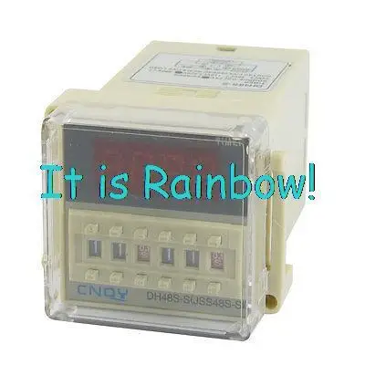 

Free Shipping AC 220V SPST 8P 0.1S-99H 4-Digit Programmable Timer Delay Relay DH48S-S
